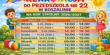 HARMONOGRAM PRZYJMOWANIA WNIOSKÓW